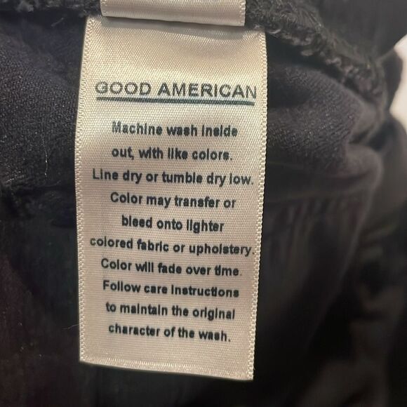 Good American- “Good Legs” Black Distressed Stars & Stripes- Size 14/32 - Picture 11 of 11